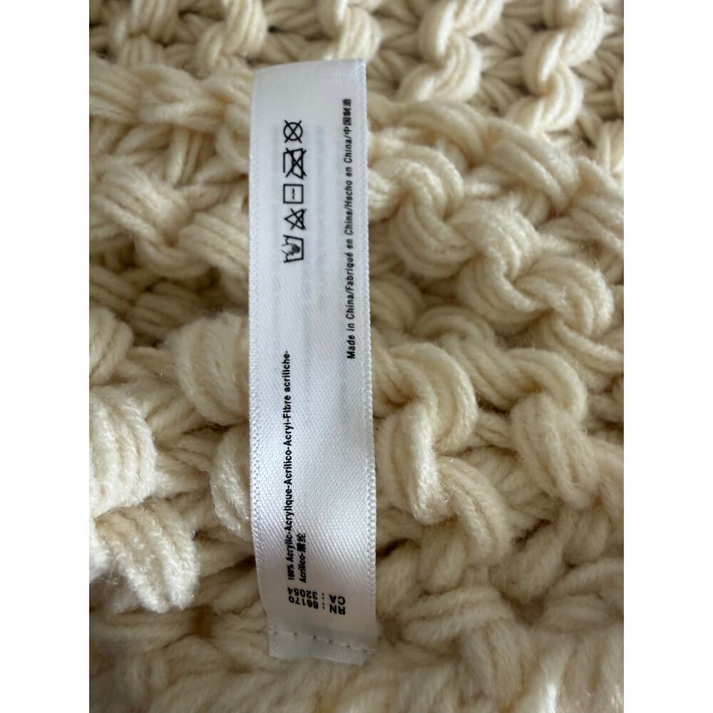 Anthropologie Chunky Knit Belted Cardigan, Cream, One Size (S/M/L) - Picture 5 of 6